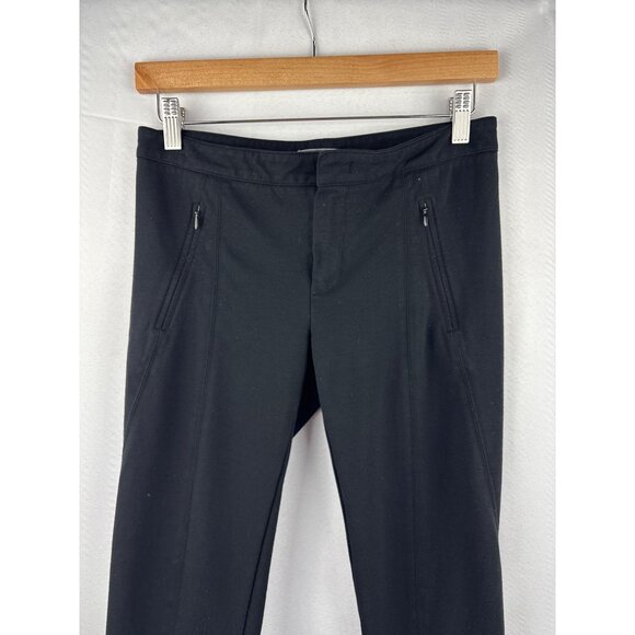 Vince Womens Black Slim Fit Trousers Size 6 Made In China Stretch Fabric Zipper - Picture 1 of 5